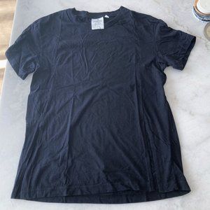 Cheap Monday plain black oversized t-shirt w/ side slits, relaxed fit, crew neck